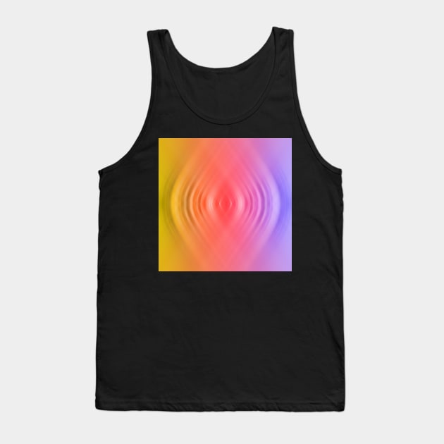 Vibrant rainbow kaleidoscope ripples Tank Top by hereswendy